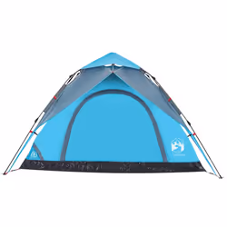 vidaXL Camping Tent Dome Tent Lightweight Tent Blackout Fabric Quick Release - Blue, 250 x 250 x 155 cm - Additional view 5