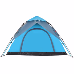 vidaXL Camping Tent Dome Tent Lightweight Tent Blackout Fabric Quick Release - Blue, 250 x 250 x 155 cm - Additional view 6