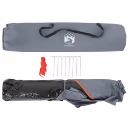 vidaXL Camping Tent Dome Tent Lightweight Tent Blackout Fabric Quick Release - Grey and orange, 250 x 250 x 155 cm - Additional view 8