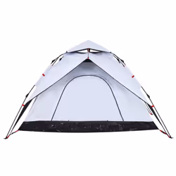 vidaXL Camping Tent Dome Tent Lightweight Tent Blackout Fabric Quick Release - White blackout, 250 x 250 x 155 cm - Additional view 6