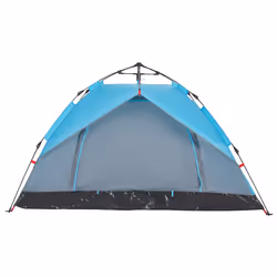 vidaXL Camping Tent Dome 2-Person Tent White Blackout Fabric Quick Release - blue, 2-person - Additional view 7