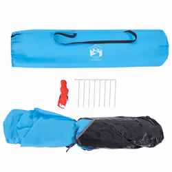 vidaXL Camping Tent Dome 2-Person Tent White Blackout Fabric Quick Release - blue, 2-person - Additional view 9