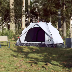 vidaXL Camping Tent Dome 2-Person Tent White Blackout Fabric Quick Release - white blackout, 2-person - Additional view 2