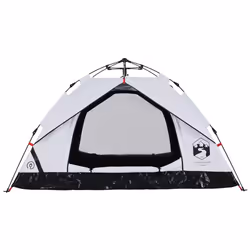 vidaXL Camping Tent Dome 2-Person Tent White Blackout Fabric Quick Release - white blackout, 2-person - Additional view 6