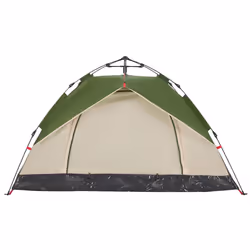 vidaXL Camping Tent Dome 2-Person Tent White Blackout Fabric Quick Release - green, 3-person - Additional view 7