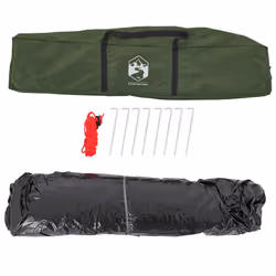 vidaXL Camping Tent Dome 2-Person Tent White Blackout Fabric Quick Release - green, 3-person - Additional view 9