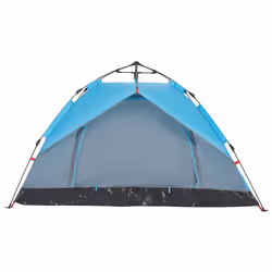 vidaXL Camping Tent Dome 2-Person Tent White Blackout Fabric Quick Release - blue, 3-person - Additional view 7