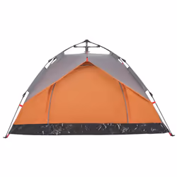 vidaXL Camping Tent Dome 3-Person Dome Tent Grey and Orange Quick Release - Additional view 7