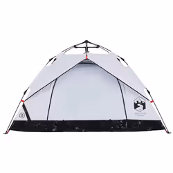 vidaXL Camping Tent Dome 2-Person Tent White Blackout Fabric Quick Release - white blackout, 3-person - Additional view 4
