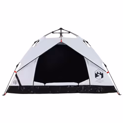 vidaXL Camping Tent Dome 2-Person Tent White Blackout Fabric Quick Release - white blackout, 3-person - Additional view 5