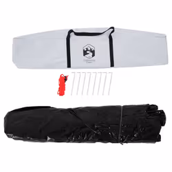 vidaXL Camping Tent Dome 2-Person Tent White Blackout Fabric Quick Release - white blackout, 3-person - Additional view 9