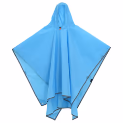 vidaXL Rain Poncho with Hood 2-in-1 Design Waterproof Raincoat Rain Jacket - Blue