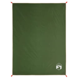 vidaXL Picnic Blanket with Pegs Camping Blanket Outdoor Rug Picnic Mat Green