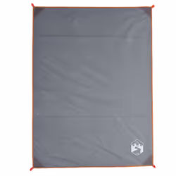 vidaXL Picnic Blanket with Pegs Camping Outdoor Rug Picnic Mat Grey and Orange