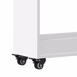 vidaXL Cabinet with Wheels Storage Cart Side Cabinet White Engineered Wood - Additional view 7