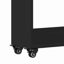 vidaXL Cabinet with Wheels Storage Cart Hallway Side Table Engineered Wood - black - Additional view 7
