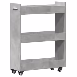 vidaXL Cabinet with Wheels Storage Cart Hallway Side Table Engineered Wood - concrete grey