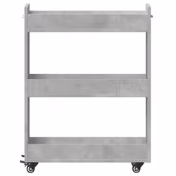 vidaXL Cabinet with Wheels Storage Cart Hallway Side Table Engineered Wood - concrete grey - Additional view 4