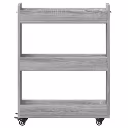 vidaXL Cabinet with Wheels Storage Cart Hallway Side Table Engineered Wood - grey sonoma - Additional view 4
