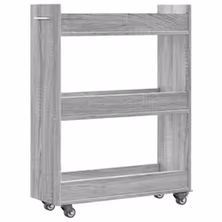 vidaXL Cabinet with Wheels Storage Cart Hallway Side Table Engineered Wood - grey sonoma - Additional view 6