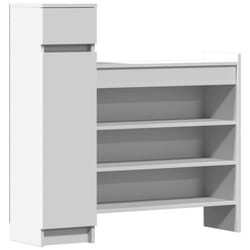vidaXL Shoe Cabinet Shoe Storage Cupboard Shoe Rack Shelf Engineered Wood - white