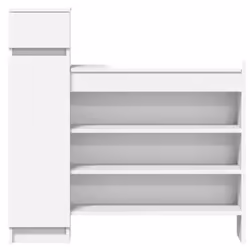 vidaXL Shoe Cabinet Shoe Storage Cupboard Shoe Rack Shelf Engineered Wood - white - Additional view 5
