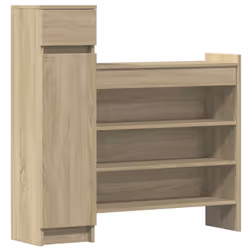 vidaXL Shoe Cabinet Shoe Storage Cupboard Shoe Rack Shelf Engineered Wood - sonoma oak