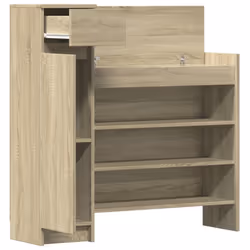 vidaXL Shoe Cabinet Shoe Storage Cupboard Shoe Rack Shelf Engineered Wood - sonoma oak - Additional view 4