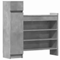 vidaXL Shoe Cabinet Shoe Storage Cupboard Shoe Rack Shelf Engineered Wood - concrete grey