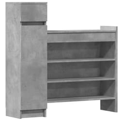 vidaXL Shoe Cabinet Shoe Storage Cupboard Shoe Rack Shelf Engineered Wood - concrete grey