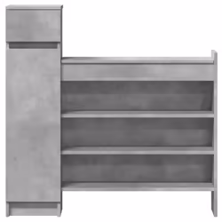 vidaXL Shoe Cabinet Shoe Storage Cupboard Shoe Rack Shelf Engineered Wood - concrete grey - Additional view 5