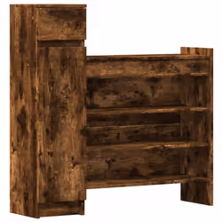 vidaXL Shoe Cabinet Shoe Storage Cupboard Shoe Rack Shelf Engineered Wood - smoked oak
