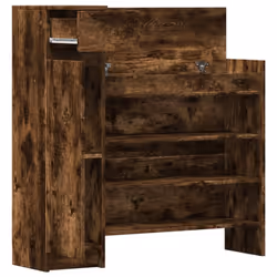 vidaXL Shoe Cabinet Shoe Storage Cupboard Shoe Rack Shelf Engineered Wood - smoked oak - Additional view 4