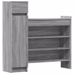 vidaXL Shoe Cabinet Shoe Storage Cupboard Shoe Rack Shelf Engineered Wood - grey sonoma