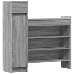 vidaXL Shoe Cabinet Shoe Storage Cupboard Shoe Rack Shelf Engineered Wood - grey sonoma