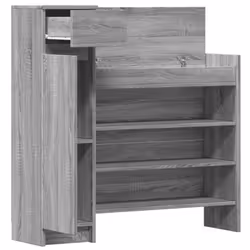 vidaXL Shoe Cabinet Shoe Storage Cupboard Shoe Rack Shelf Engineered Wood - grey sonoma - Additional view 4