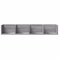 vidaXL Wall Cabinets Wall Storage Cabinet Hanging Cupboard Engineered Wood - grey sonoma, 99 x 18 x16,5 cm/ 2 pcs - Additional view 4