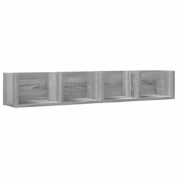 vidaXL Wall Cabinets Wall Storage Cabinet Hanging Cupboard Engineered Wood - grey sonoma, 99 x 18 x16,5 cm/ 2 pcs - Additional view 5