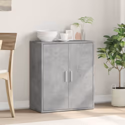vidaXL Sideboard Cupboard Side Cabinet Highboard Concrete Grey Engineered Wood - concrete grey - Additional view 2
