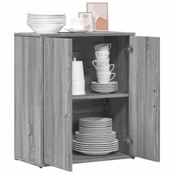vidaXL Sideboard Cupboard Side Cabinet Highboard Grey Sonoma Engineered Wood