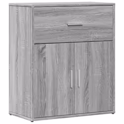 vidaXL Sideboard Storage Cupboard Side Cabinet Highboard Black Engineered Wood - grey sonoma