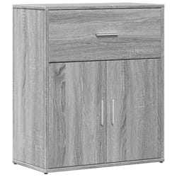 vidaXL Sideboard Storage Cupboard Side Cabinet Highboard Black Engineered Wood - grey sonoma