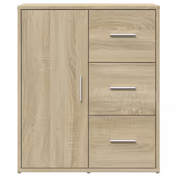 vidaXL Sideboard Cupboard Highboard Side Cabinet Brown Oak Engineered Wood - sonoma oak - Additional view 4