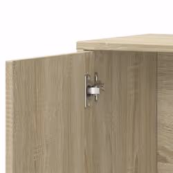 vidaXL Sideboard Cupboard Highboard Side Cabinet Brown Oak Engineered Wood - sonoma oak - Additional view 7