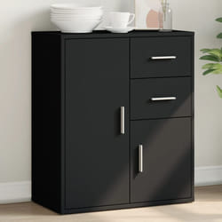 vidaXL Sideboard Storage Cupboard Side Cabinet Highboard Black Engineered Wood