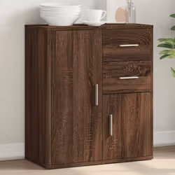 vidaXL Sideboard Storage Cupboard Cabinet Highboard Brown Oak Engineered Wood