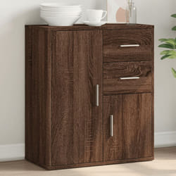 vidaXL Sideboard Storage Cupboard Cabinet Highboard Brown Oak Engineered Wood