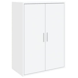 vidaXL Sideboard Storage Cupboard Side Cabinet Highboard Black Engineered Wood - white