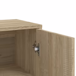 vidaXL Sideboard Storage Cupboard Side Cabinet Highboard Black Engineered Wood - sonoma oak - Additional view 7