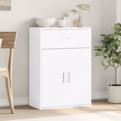 vidaXL Sideboard Storage Cupboard Cabinet Highboard White Engineered Wood - brown oak - Additional view 2